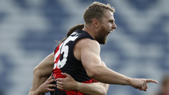 Jake Stringer won’t play in round 1 for Essendon. Picture: Darrian Traynor/AFL Photos/via Getty Images