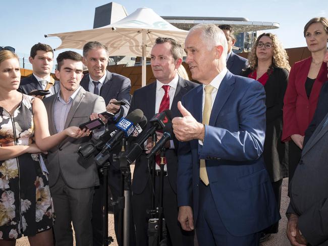 Prime Minister Malcolm Turnbull faces the media in Perth this week. Picture: AAP