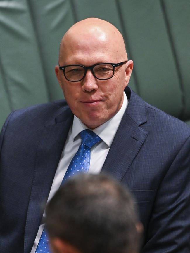 Then-home affairs minister Peter Dutton ordered to have the Mackies’ visas cancelled. Picture: NCA NewsWire / Martin Ollman