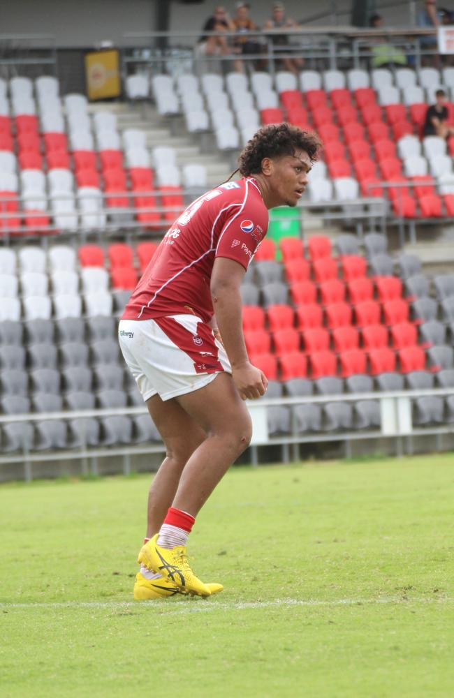 Larry Siala. Meninga Cup action between Redcliffe and the Brisbane Tigers. Saturday February 11, 2024.