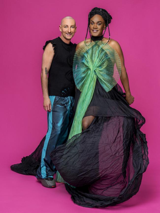 The journey for Michael Ross, left, and Zaachariaha Fielding, who will become the first duo to represent Australia at the Eurovision Song Contest, is something to behold. Picture: SBS/Nick Wilson.