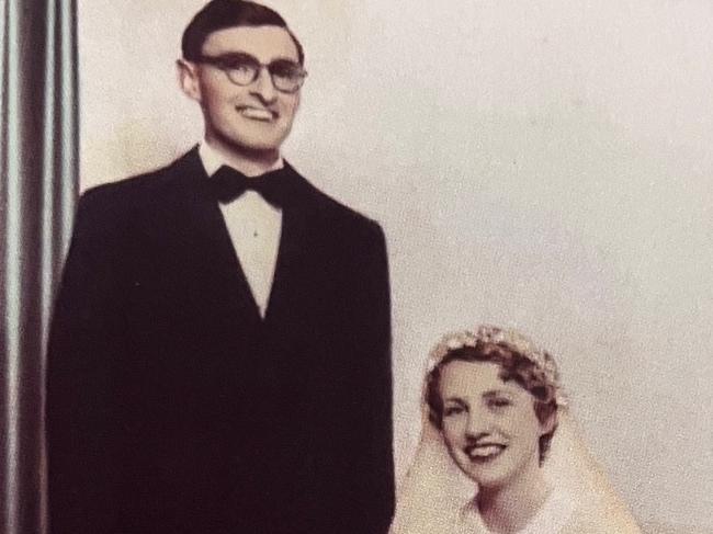 Cairns couple Graham and Margaret Cossins were married on December 18, 1954 in Brisbane. Photo: Supplied.