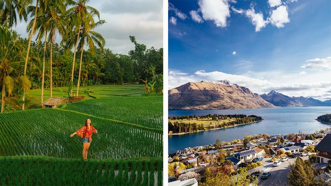 Flight prices to Queenstown and Bali have been slashed too