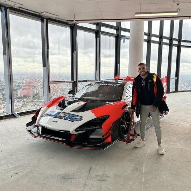 Adrian Portelli with his McLaren Senna GTR in May 2023. Picture: Supplied/Instagram