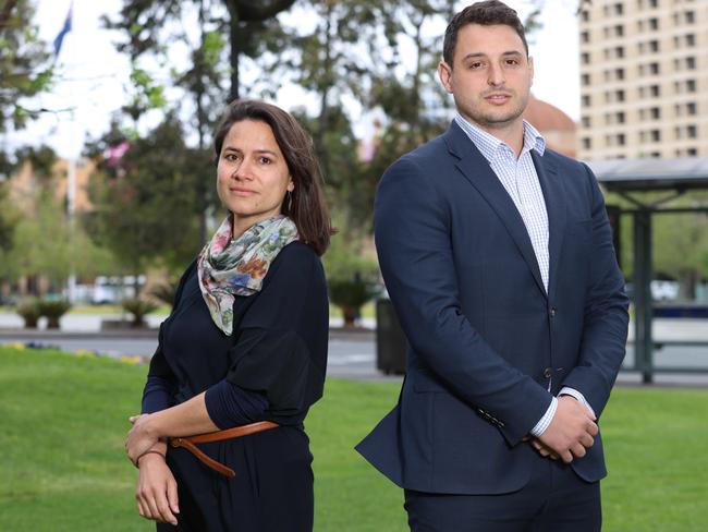 Lead authors Matthew Iasiello with Kathina Ali. Picture: Russell Millard