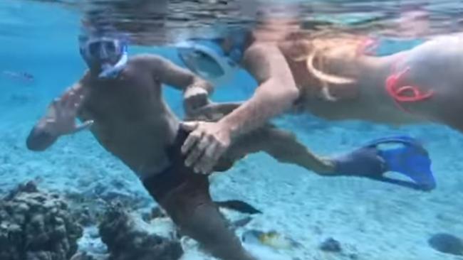 John and Yvetter Nikolic were seen in Shea’s videos snorkelling before the drug arrest.