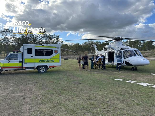 A boy was flown to Queensland Children's Hospital after a motorbike accident. Photo: LifeFlight