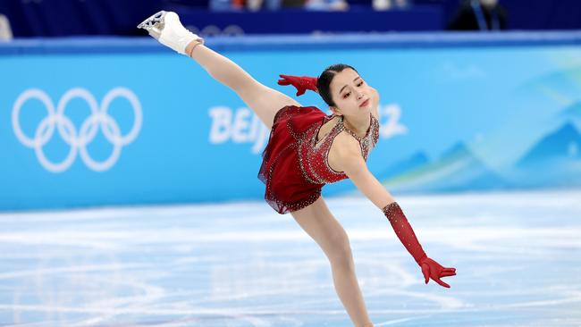 Zhu Yi skates during the Women Single Skating Free Skating Team Event. Picture: Getty Images