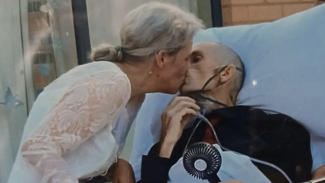 Ben Aalbers and Rachel Aalbers on their wedding day on February 21, 2024 after being declared husband and wife. Picture: Supplied