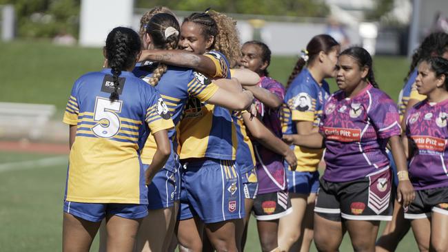 Kangaroos celebrating the win Picture: Nuno Avendano