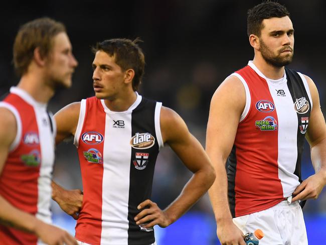 St Kilda’s dismal form hasn’t helped Channel 7’s ratings. Picture: AAP/Julian Smith