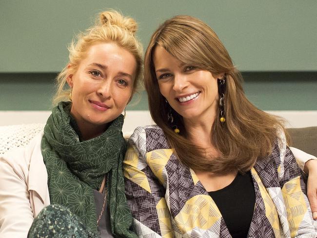 Keddie with Kat Stewart (Billie Proudman) together in the new Offspring house. Picture: Supplied