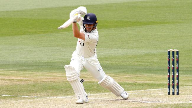 Marcus Harris shows off his flawless technique. Picture: AAP