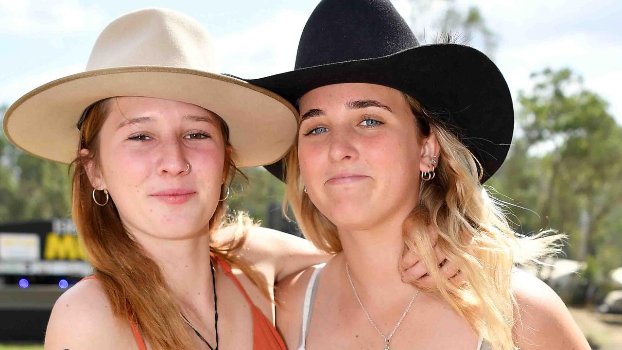 Inca Hodges and Amber Hetherington at Gympie Music Muster. Picture: Patrick Woods.