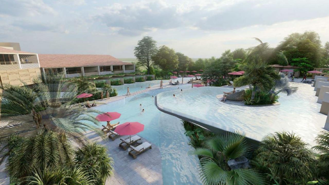 Renders of the proposed five-star hotel at Noosa Springs Golf and Spa Resort.