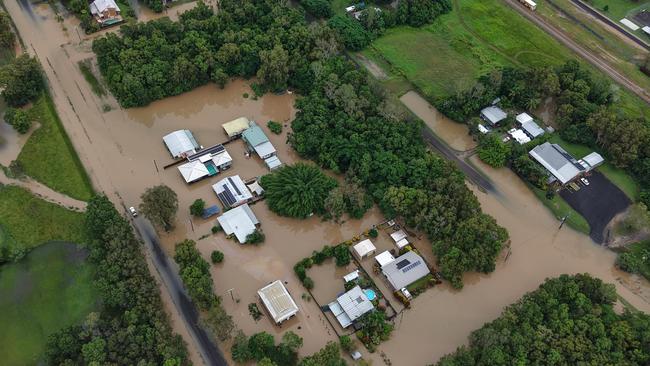 Cardwell received over 350mm in the 24 hours to 9am, Sunday, February 2, causing flooding in low lying areas such as Roma St and Gregory St. Picture: Jesse Rowe