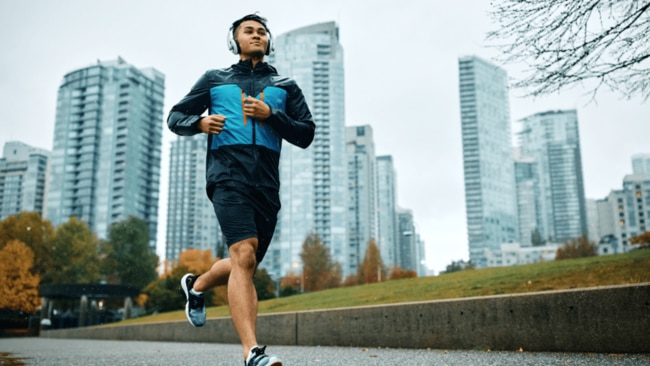 “Wearing running shoes with solid grip and shortening your stride slightly can help maintain stability and control. Remember, the performance of your shoes declines with use – particularly the grip and cushioning”, Desmarais says. Image: iStock