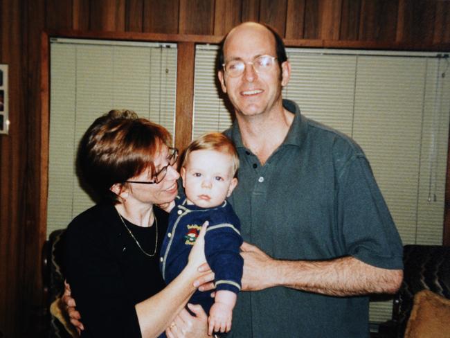 Rosie Batty and Greg Anderson with son Luke as a baby. Ms Batty described Luke as “the best thing that happened to me”.