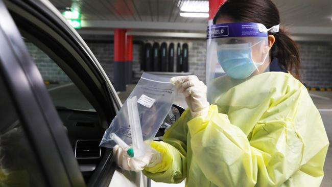 Rudri Amin at the Merrylands drive-through clinic.