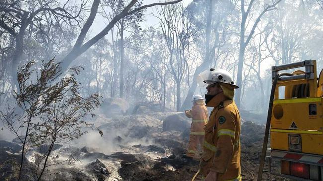 The Massie Rural Fire Service shared these photos of their effots fighting the Stanthorpe Fire on Saturday September 7. Picture: Massie Rural Fire Service