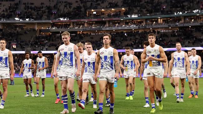 It will be a tough task for incoming coach Alastair Clarkson as North look to improve on 2022. (Photo by Will Russell/AFL Photos via Getty Images)