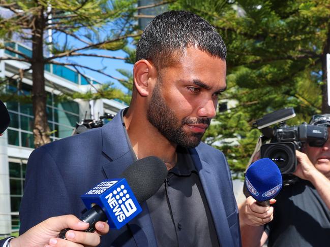 MELBOURNE, AUSTRALIA - JANUARY 29 2024 Tarryn Thomas leaves AFL House after being interviews.Picture: Brendan Beckett