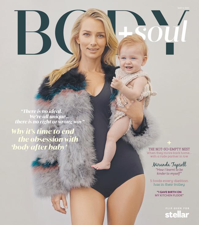 Anna Heinrich with her daughter Elle on the cover of Body+Soul magazine.