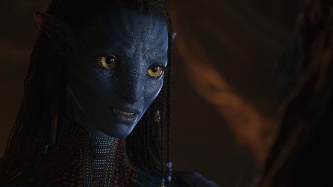 Zoe Saldana as Neytiri in Avatar: The Way of Water.