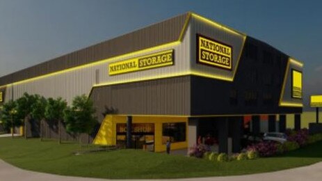 Artist impressions for the proposed National Storage warehouse in Wynnum.