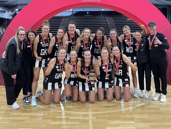 Collingwood netball team ANC gold medal. Picture: Supplied