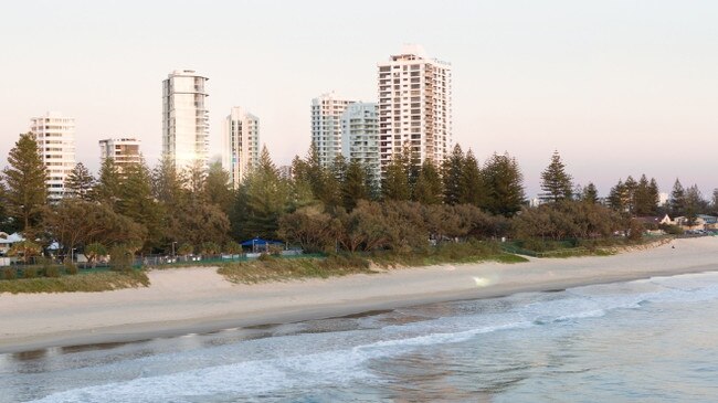 The Main Beach skyline on the Gold Coast, with the addition of an 18-level tower on The Lark cafe site. It is the third tower from the left.