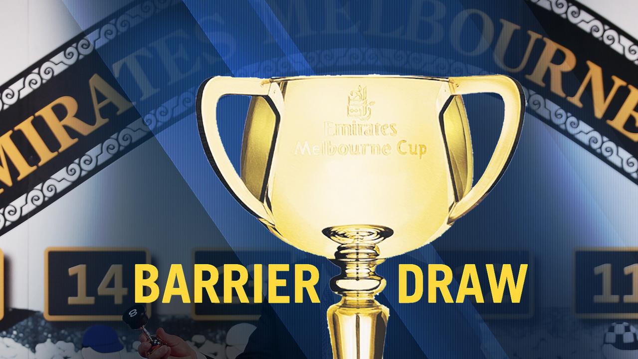 The Melbourne Cup barrier draw results.