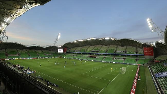 An empty AAMI Park.