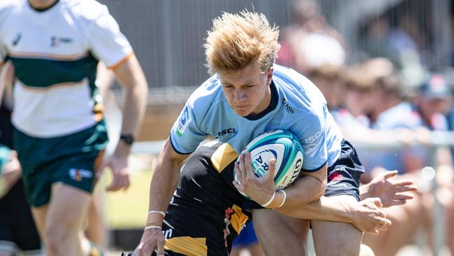 NSW player Reilly Caswell was one of the try scorers. Picture: Julian Andrews