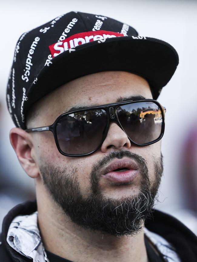 Protest organiser Zaky Mallah. Picture: Dylan Robinson