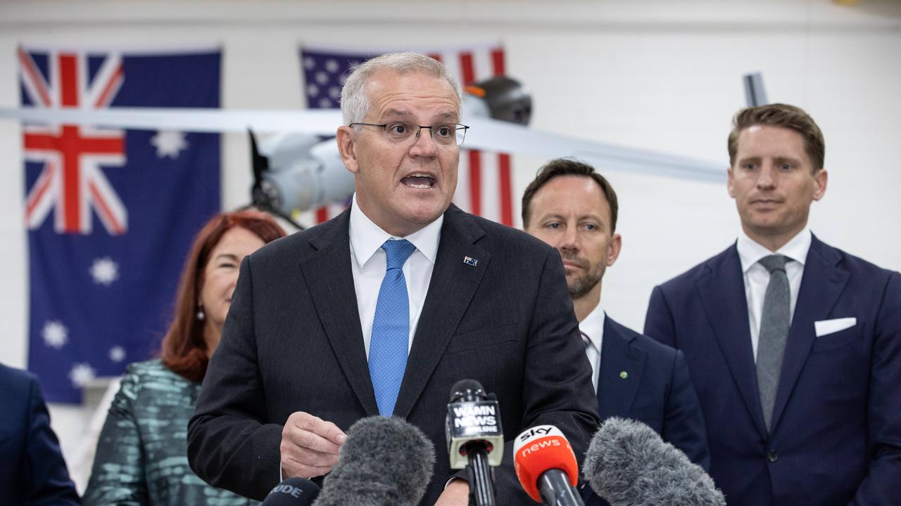 Prime Minister Scott Morrison is attempting to sell himself and his government as the best economic managers to weather the current cost-of-living storm. Picture: Jason Edwards