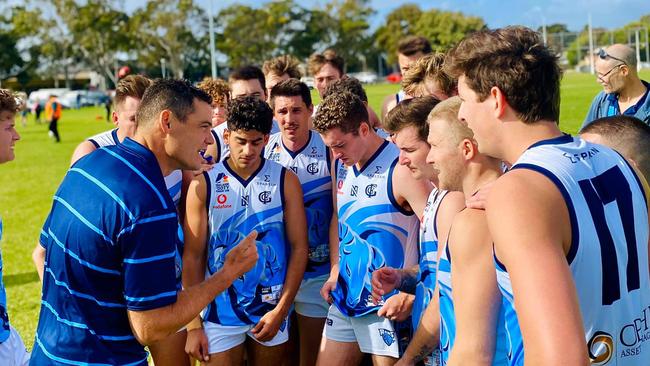 Glenunga coach Nathan Grima ensured his side also got its first division one win of the season over the weekend. Picture: Max Stapleton