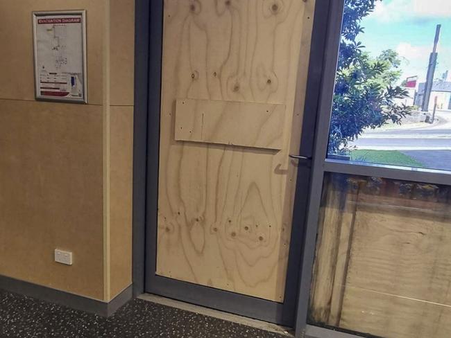 Retailer Aldi, on Simeoni Dr, Goonellabah where it is alleged four persons smashed their way in the front door and stole four TV sets. Picture: Supplied