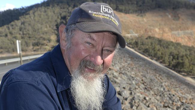 Construction workers plan to marks the 35th anniversary of the official opening of Dartmouth Dam in October. long time local, part of the Scales family farm is covered by the dam. John Scales from Dartmouth, Dozer driver, contractor, worked at the project & site 20 years.