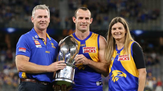 Shannon Hurn was crowned the Ross Glendinning medallist for his stellar performance in the western derby. Picture: Paul Kane/Getty Images.