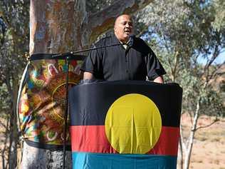 Human rights activist Martin Luther King III, is seen delivering a speech at a Reconciliation Week event in Alice Springs recently.The human rights activist son of US civil rights leader Martin Luther King Jr has criticised Australia over its treatment Aboriginal people, saying he is disappointed in the lack of progress since his last visit 20 years ago. Picture: GREGORY ROBERTS