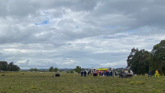 The scene of the Luskintyre plane crash on October 17, 2022. Picture: NSW Ambulance