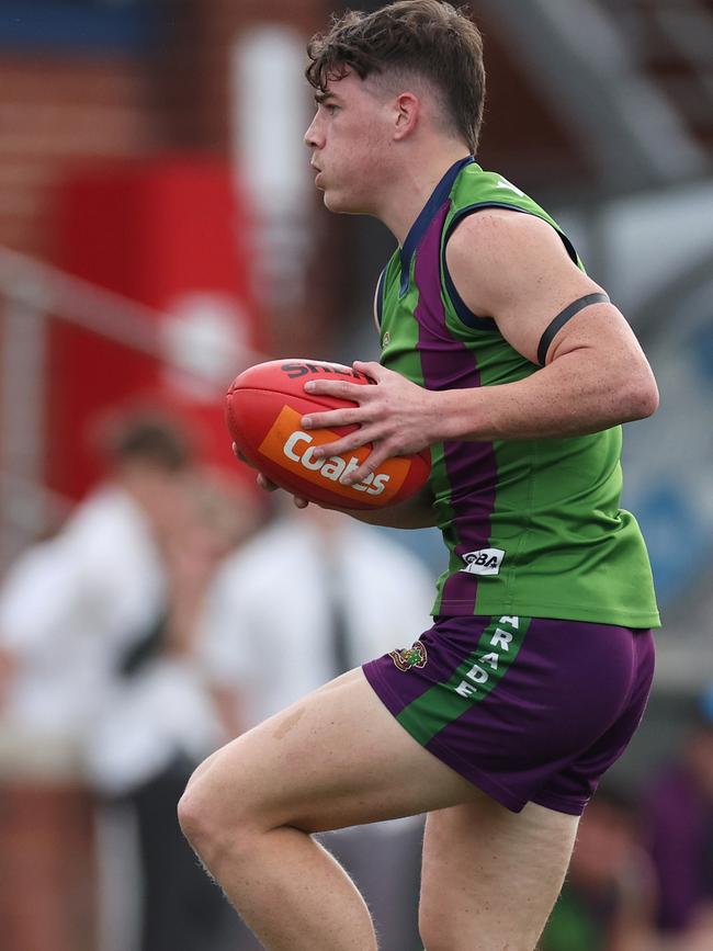 Noah Scott of Parade Colleg in action during the Herald Sun Shield Senior Boys Div 1 Grand Final. Photos: Daniel Pockett/AFL Photos/via Getty Images