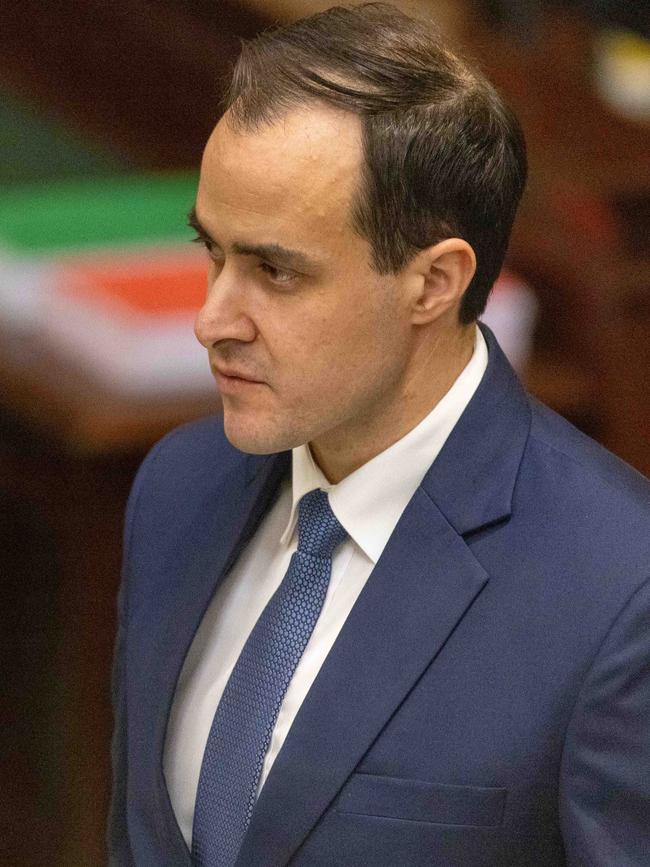 Opposition Leader Vincent Tarzia in parliament on Tuesday. Picture: Ben Clark