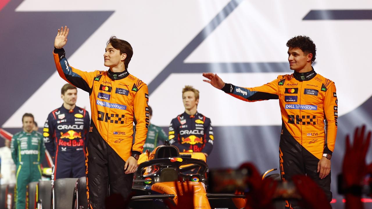 <!DOCTYPE html PUBLIC "-//W3C//DTD HTML 4.0 Transitional//EN" "http://www.w3.org/TR/REC-html40/loose.dtd"><html><body><p>Oscar Piastri and Lando Norris wave to the crowd at London&acirc;&#128;&#153;s O2 Arena. McLaren boast arguably the strongest driver pairing on the grid. (Photo by Sam Bloxham/Getty Images)</p></body></html>