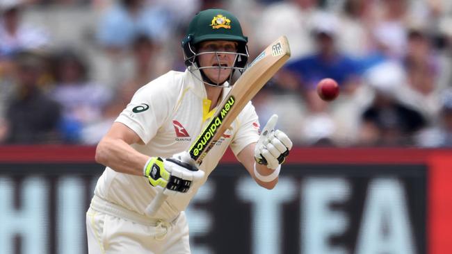 Steve Smith in action on day four. Picture: AFP.