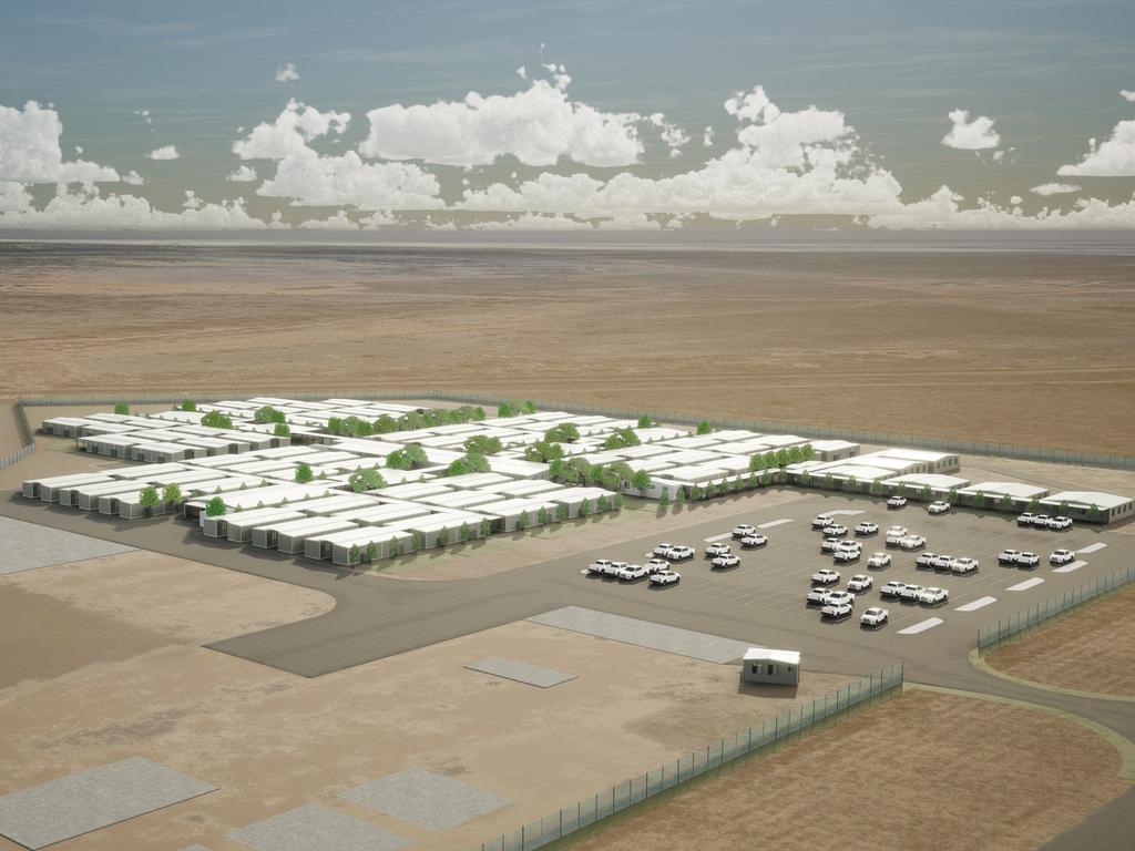 An artist’s impression of the CopperString site in Hughenden