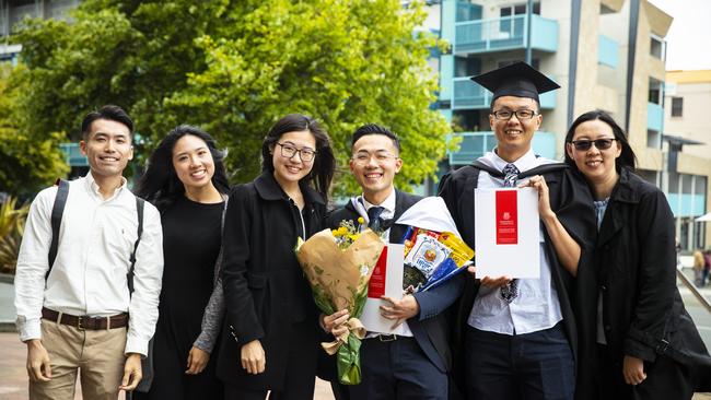 Chia-Chi Lin, Chun-Yi Wu and Kuo-Ming Tsai with Friends. University of Tasmania Graduations. Federation Concert Hall, Hobart. Picture: RICHARD JUPE