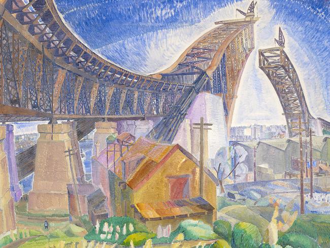 Artist Grace Cossington Smith's painting 'The Bridge In-curve', 1930. Picture: National Gallery of Victoria