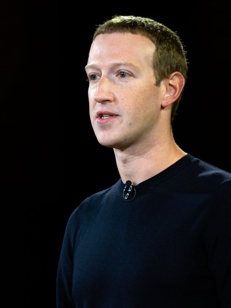 Facebook founder Mark Zuckerberg. Picture: AFP.